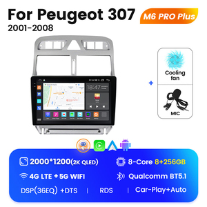 Sistema de audio multimedia para eugeot <span class=keywords><strong>307</strong></span> 2001 2008, <span class=keywords><strong>pantalla</strong></span> montada - Product Image 5