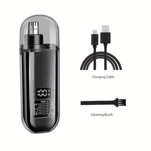 เหมาะสำหรับผู้ชาย เครื่องตัดขนจมูกแบบชาร์จ USB แบบพกพา ดีไซน์ขนาดเล็กกะทัดรัด ชาร์จเร็ว - Product Image 3