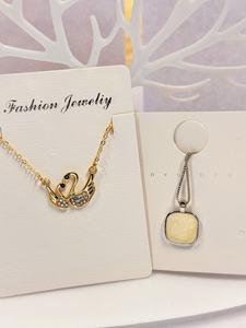 Bán buôn Dây chuyền thép Titan cho phụ nữ hợp thời trang mạ vàng thép không gỉ Zircon ngọc trai giá nhà máy cạnh tranh nhất giao dịch - Product Image 4