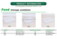 Conteneur de stockage alimentaire en plastique personnalisable, sans BPA, en matériau PP, design transparent pour la personnalisation, vente en gros