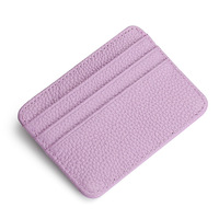 Dompet Kartu Sederhana dan Ringkas X49 dengan Logo Custom, Bahan Kulit PU, Dompet Kartu Identitas, Penutup Kartu Kredit Tipis