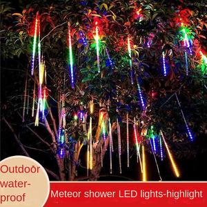 <b>Indoor</b>/Outdoor <b>Solar</b> PVC Meteor Shower LED String <b>Lights</b> <b>for</b> Garden & Christmas Tree Decoration - Product Image 4
