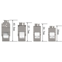 Enmane Toolless Cat6a Cat7 Cat8 RJ45 Connecteurs Keystone Modulaires Blindés en Alliage de Zinc pour Système de Câblage Réseau Ethernet