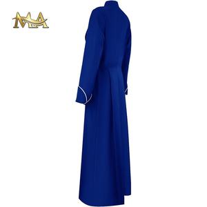 Personalización Royal Blue Church Pulpit Bishop Clergy Coro Batas Vestido de coro Vestido de Iglesia Vestidos de Iglesia Túnica de monje medieval - Product Image 3