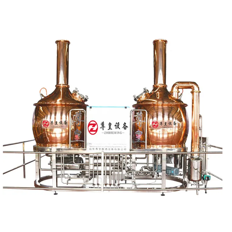 Beautiful stylish Red copper craft beer brewing equipment micro 500L brewery for beer bar/hotel/restaurant