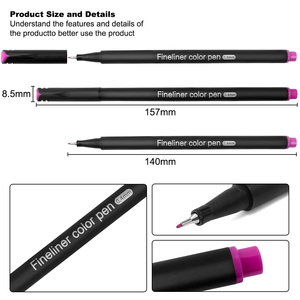 Tự làm thêm thư pháp cảm thấy-<span class=keywords><strong>tip</strong></span> phác thảo cảm thấy dòng mỏng màu vĩnh viễn fineliner finelin đặt <span class=keywords><strong>tip</strong></span> điểm Bút Đánh Dấu lót tốt - Product Image 3