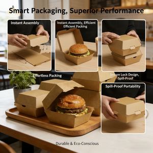 Barquettes en papier pour frites, boîtes d'emballage pour ailes de poulet frites, boîtes personnalisées imprimées pour collations d'enfants, contenants en papier pour restauration rapide - Product Image 4