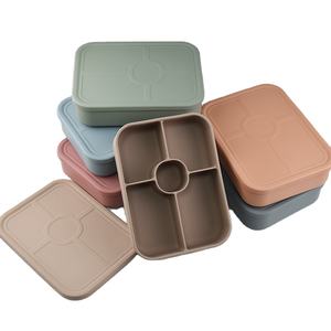 ชุดกล่องอาหารกลางวันซิลิโคนแบบคลิกเพื่อไป2023เป็นมิตรกับสิ่งแวดล้อมสำหรับเด็กและผู้ใหญ่ - Product Image 3