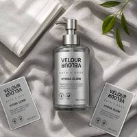 Étiquettes autocollantes en argent brossé personnalisées, texture métallique, autocollants imprimés pour l'emballage de produits de soin de la peau, de bain et de corps