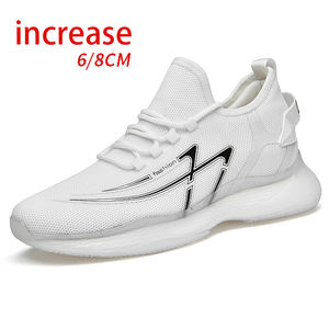 Chaussures de sport tendance pour homme, version coréenne, respirantes, à double couche de maille, rehaussantes de 8 cm, pour jeunes - Product Image 1