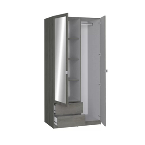 Gran oferta, ropa de dormitorio sencilla y moderna, <span class=keywords><strong>armario</strong></span> Almirah, <span class=keywords><strong>armario</strong></span> <span class=keywords><strong>pequeño</strong></span> de madera <span class=keywords><strong>con</strong></span> <span class=keywords><strong>espejo</strong></span> y cajones - Product Image 4