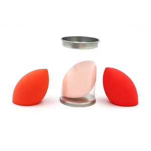 Éponge de maquillage biodégradable en forme de goutte d'eau avec étui de voyage, écologique, sans latex, pour fond de teint, logo personnalisé - Product Image 4