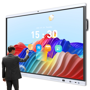 Écran plat interactif RK3588 de 55/65/75/86 pouces pour bureaux, écran tactile 4K UHD, WIFI, Bluetooth, tableau numérique intelligent - Product Image 1