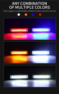 6 Zoll <span class=keywords><strong>2</strong></span> IN 1 LED-Strahbolzen-Notfall-Lichtleiste Warnung Gefahr Verkehrsberater Kühlergrill blinkender Lichtleiste - Product Image 6