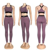 Set Yoga Musim Panas Terbaru, Rompi Olahraga, Celana High Waist Pengangkat Pinggul, Kompresi Perut, Set Fitness