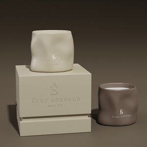 CH Wholesale Luxury Ceramic Candle Jar Healing Luxury Candle Holder Soy Wax Scented Candle for Home Decoration - Product Image 1
