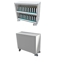 Chariot de transport d'entrepôt OEM ODM antistatique pour circuits imprimés, chariot de manutention fermé en profilé aluminium