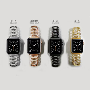 Correa de reloj metálica Upro Glitter para mujer con diseño de diamantes en forma de C para Apple Watch de 38-49 mm con cierre de presión, brazalete de reloj tipo joyería. - Product Image 3