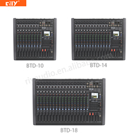 Console de mixage de puissance série BTD 8/12/16 canaux avec écran couleur TFT 99 DSP, enregistrement BT, USB, sortie auxiliaire 1 AUX, double égaliseur 7 segments