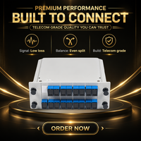 1x16 PLC Fiber Optic Splitter SC APC Optical Cassette Splitter Plug-in Peralatan Jaringan FTTx