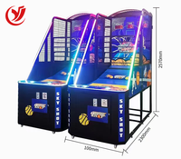 Machine de jeu de basket-ball d'arcade de luxe avec logo d'impression numérique de lumière décorative lumineuse Modes de jeu multiples