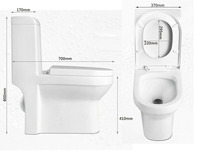 KD-03GPB Inodoro Redondo de Cerámica Chapado en Oro Económico con Tapa, Sanitario de Una Pieza Dorado de Chaozhou
