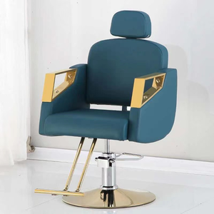 Silla de Barbero Hidráulica Gris, Ajustable en Altura, Reclinable, Giratoria 360 Grados, para Peluquería - Product Image 3