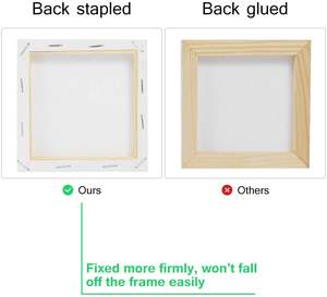 Toile de coton blanche tendue pour artiste, peinture, 8x10 pouces, profil triple apprêté pour l'huile et l'acrylique - Product Image 4