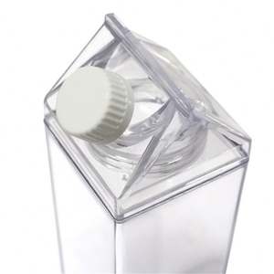 Gobelet publicitaire carré en plastique de 1000 ml, style carton de lait coréen, avec couvercle et paille, pour boisson directe, compatible lave-vaisselle, idéal pour les fêtes, design minimaliste - Product Image 6