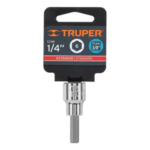 Boîte de 6 douilles hexagonales de 1/4 po, entraînement de 3/8 po, TRUPER - Product Image 3