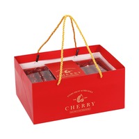Boîtes cadeaux rigides en carton avec couvercle transparent, papier couché, gaufrage alimentaire, pelliculage mat, vernissage UV, estampage, recyclables