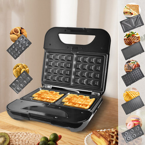 Machine à sandwich et <span class=keywords><strong>gaufrier</strong></span> multifonctionnelle 7 en 1 pour la maison, poêle à griller antiadhésive pour le petit-déjeuner, alimentation électrique - Product Image 5