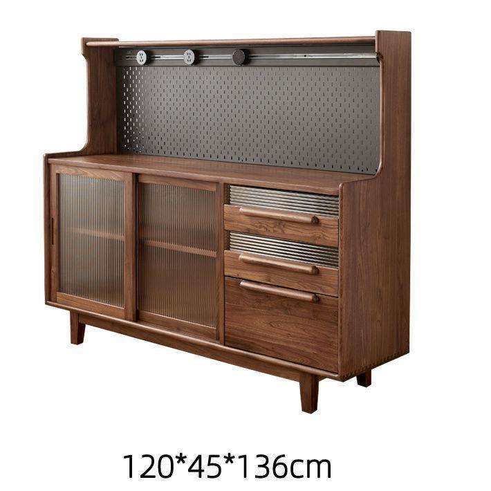 Couleur bois noyer, 120*45*136 (avec panneau perforé)