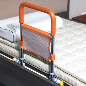 Bedside Handrail Height Adjustable Orange Safety Rail For Elderly Disabled Pregnant 50cm Protection No Drilling Required - Product Image 2