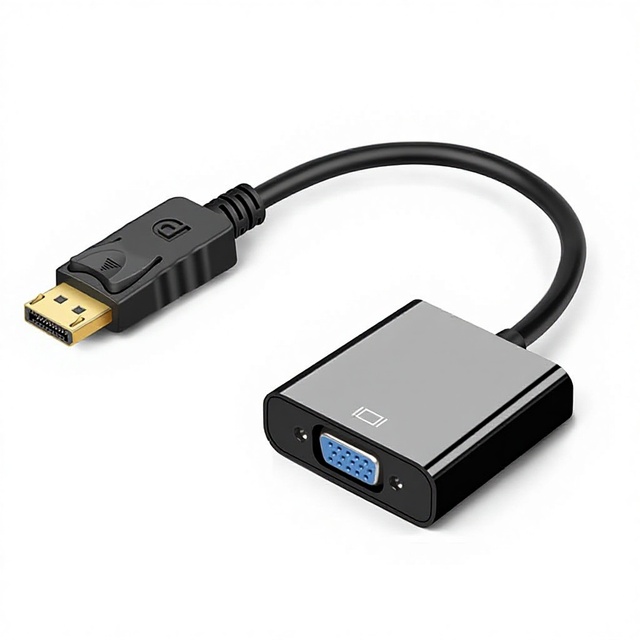 Large DP to VGA HD Adapter Cable for for Full Copper Chip 1080P Video Converter Made in China