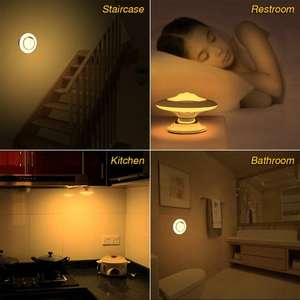 Lampada di illuminazione bianca girevole a forma di <span class=keywords><strong>UFO</strong></span> con sensore di movimento del corpo a LED - Product Image 5