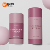 Bouteille en plastique vide personnalisée 20/35/65/90g emballage de déodorant Conteneur solide de bâton de déodorant de parfum