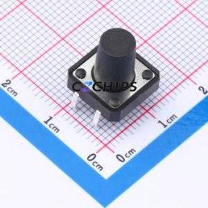 TS-1094-A155B2-D1 Tactile Switch Through hole-4P,12x12mm Switch Single Pole Single Throw Round Button 1.8N Through Hole - Product Image 1