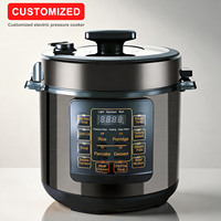 Cuisinière à pression électrique, cuisinière à pression numérique, 6l, cuisinière à pression électrique commerciale industrielle, 12l, 10l, en acier inoxydable, robuste