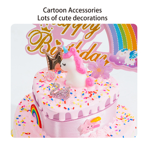 Set de Juguetes de Unicornio para Decorar Pasteles 2026, Kit de Manualidades con Pegamento en Crema No Tóxico para Niños y Niñas - Product Image 6