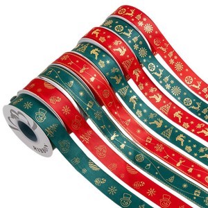 Kemasan Kotak Hadiah dengan Kertas Pembungkus Pohon Natal Berembos dan Pita untuk Dekorasi Festival Natal DIY - Product Image 4