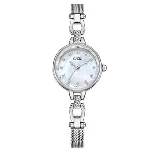 Montre pour femme exquise, petite montre bracelet, cadran en nacre, bracelet en acier inoxydable, montre à quartz étanche - Product Image 5