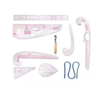 9PCS de curva gobernante con rastreo de <span class=keywords><strong>costura</strong></span> patrón - Product Image 1