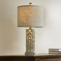 Lampe de bureau en métal style américain, cadeau d'anniversaire, lampe de chevet pour chambre à coucher, design ajouré, ambiance lumineuse, USB tactile, pour l'export.