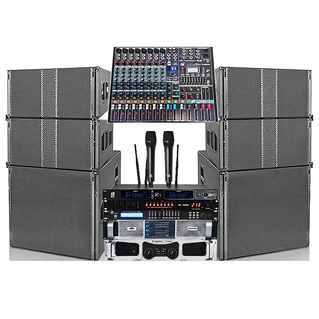 Dual 10-inch Line-Array Speakers 700W Solid Wood Plywood for Large-Scale Concerts Bars Stage Performances-Direct Manufacturer