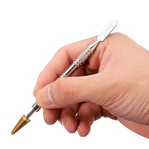 หัวปากกาทองแดงสองหัวปากกาหนังขอบน้ำมันย้อมปากกา applicator สีอย่างรวดเร็วเครื่องมือลูกกลิ้งทาสีสำหรับ DIY เครื่องมือหัตถกรรมเครื่องหนัง - Product Image 1