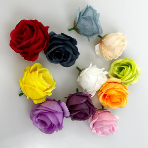 Cabeza de Rosa Rizada Simulada de 5 cm, Flor Artificial de Seda, Decoración de Boda, Estilo Clásico - Product Image 2