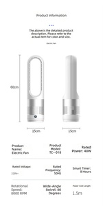 Nuevo Ventilador sin Aspas de 18 Pulgadas para Todas las Estaciones - Ventilador de Torre de Pie para Hogar y Oficina con Viento Potente que Proporciona un Flujo de Aire Frío y Rápido - Product Image 6