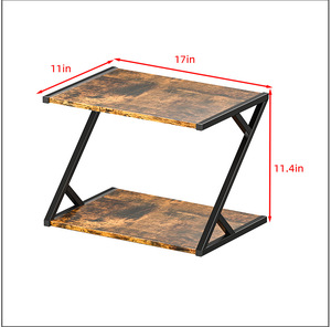 Organizador <span class=keywords><strong>de</strong></span> Escritorio Simple <span class=keywords><strong>de</strong></span> <span class=keywords><strong>Madera</strong></span> y Metal, Estante <span class=keywords><strong>de</strong></span> Almacenamiento para Tazas, Juegos <span class=keywords><strong>de</strong></span> Té, Documentos y Libros, Estante Pequeño para el Hogar y la Oficina - Product Image 5