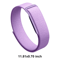 Bracelet de montre tressé en nylon durable avec boucle, compatible avec Fitbit Air Fitness Tracker 1,8 cm, Color Match Magic Loop Sports